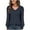 Navy, variant on BLVB Long Sleeve Shirts for Women Fall Lace Hollow out Blouses Dressy Ribbed Knit Sweaters V Neck Tunic Trendy Clothes