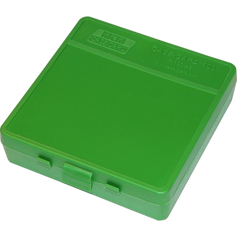 MTM Ammo Box - 200 Round Flip-Top Case For .45 ACP, 10mm, .40 S&W Handgun Ammunition