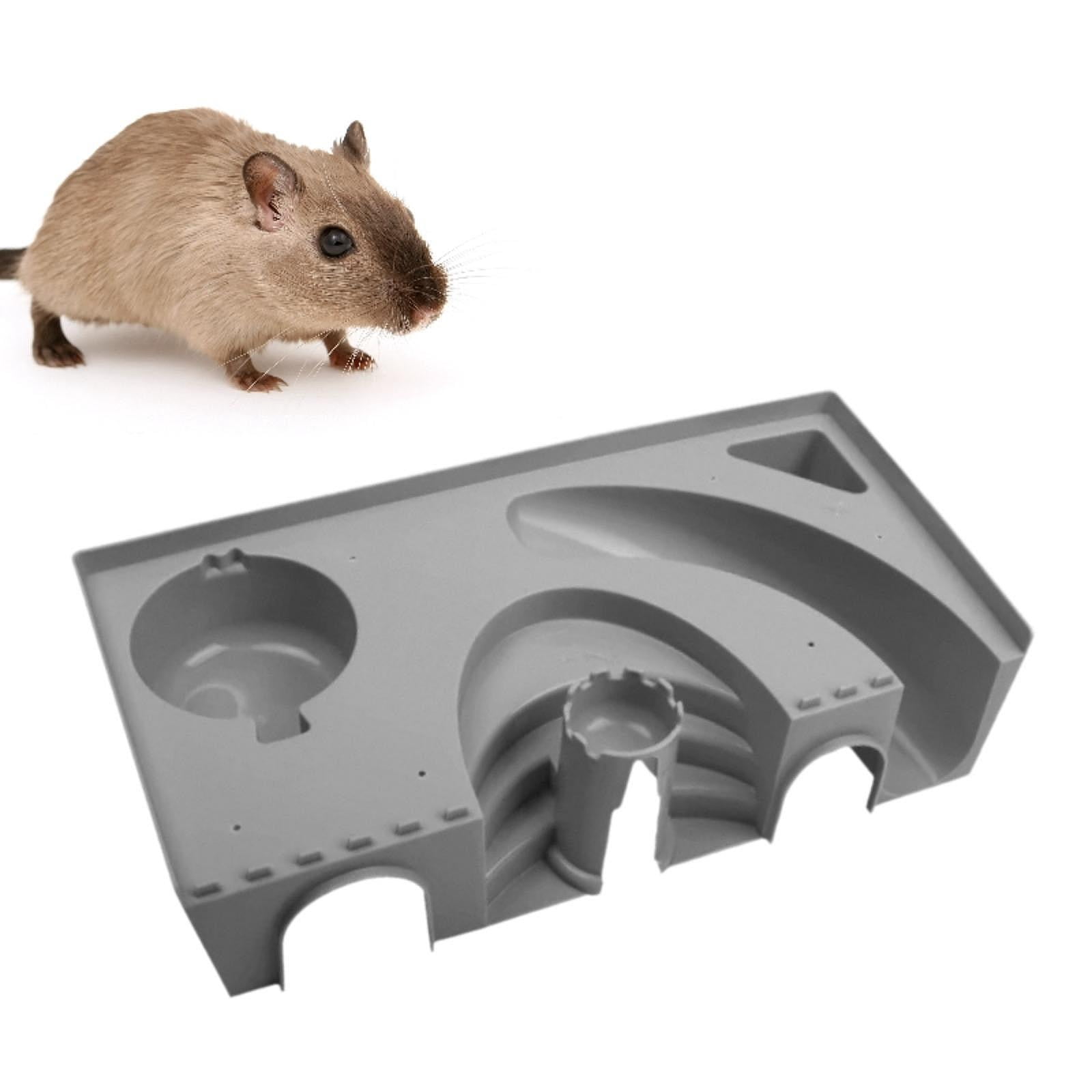 EHJRE Hamster Exercise Toy Hamster Platform Cave Fun Educational Toy Playing Gerbil Hideout Small Animal Toy for Rats Mouse Gerbils grey