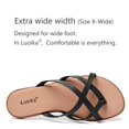 thumbnail image 2 of Sandalias Luoika planas de ancho ancho para mujer, color negro, talla 38EU, 2 of 9