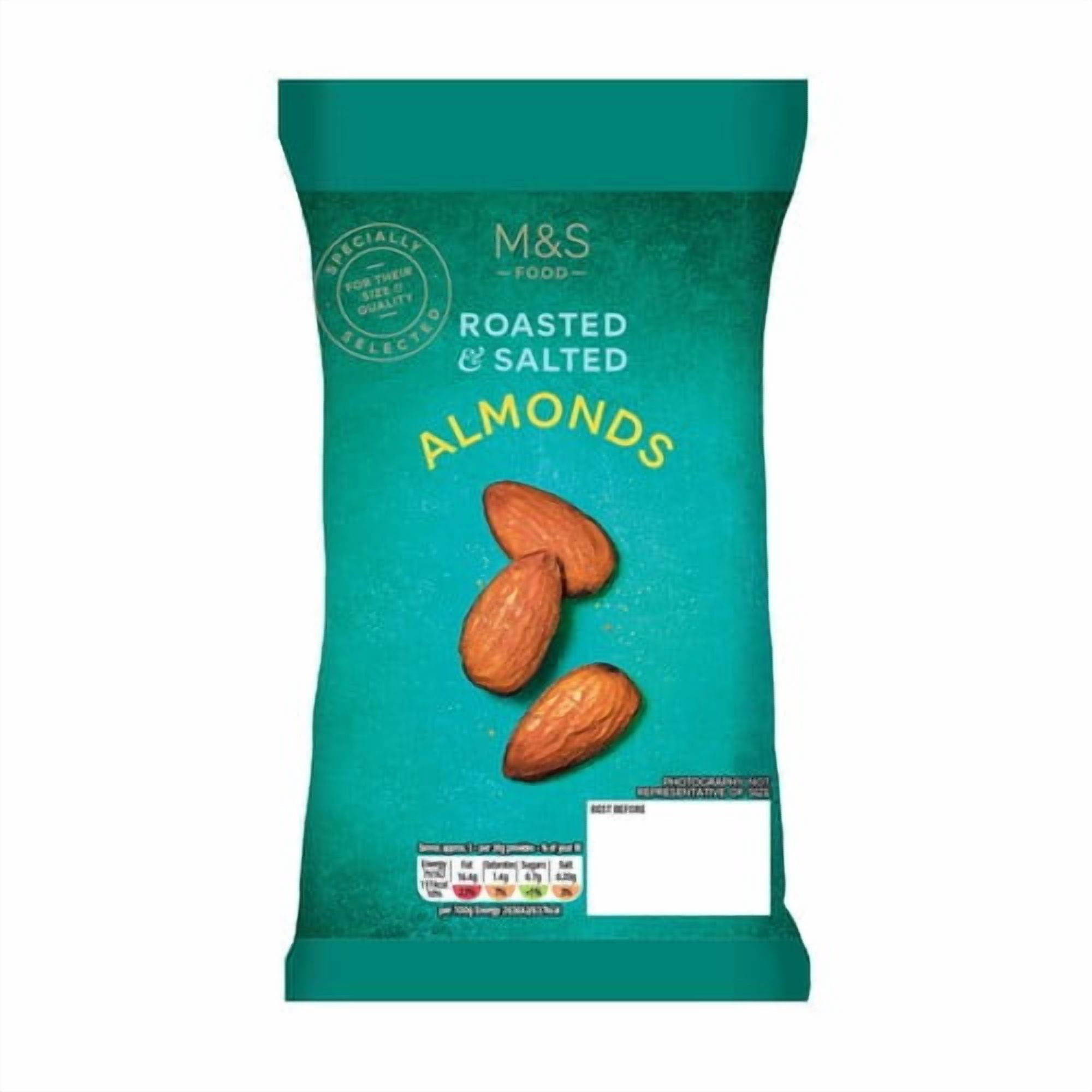 M&S Roasted & Salted Almonds 150g, British Import (Pack of 3)