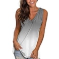 thumbnail image 2 of Women's Tanks Loose V-Neck Tank Tops for Summer Casual Sleeveless Shirts for Women Breathable Comfortable Camisoles Fashionable Basic Tops Gray L, 2 of 4