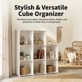 thumbnail image 2 of Cube Storage Organizer 6 Cube, Stackable Closet Organizer Storage Shelves, Plastic Storage Shelving Units and Storage Cubes for Clothes Books Toys, Bedroom Living Room Dorm, White, 2 of 8