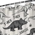 thumbnail image 3 of Dinosaurs Jurassic Text Pattern Shower Curtain 84"x72" ,Bathroom Decorative Shower Curtains Set with 12 Hooks,Modern Waterproof Washable Shower Curtain, 3 of 6