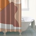 thumbnail image 4 of Orange Boho Sun, Mountain and Plant Pattern Shower Curtain 84"x72" ,Bathroom Decorative Shower Curtains Set with 12 Hooks,Modern Waterproof Washable Shower Curtain, 4 of 6