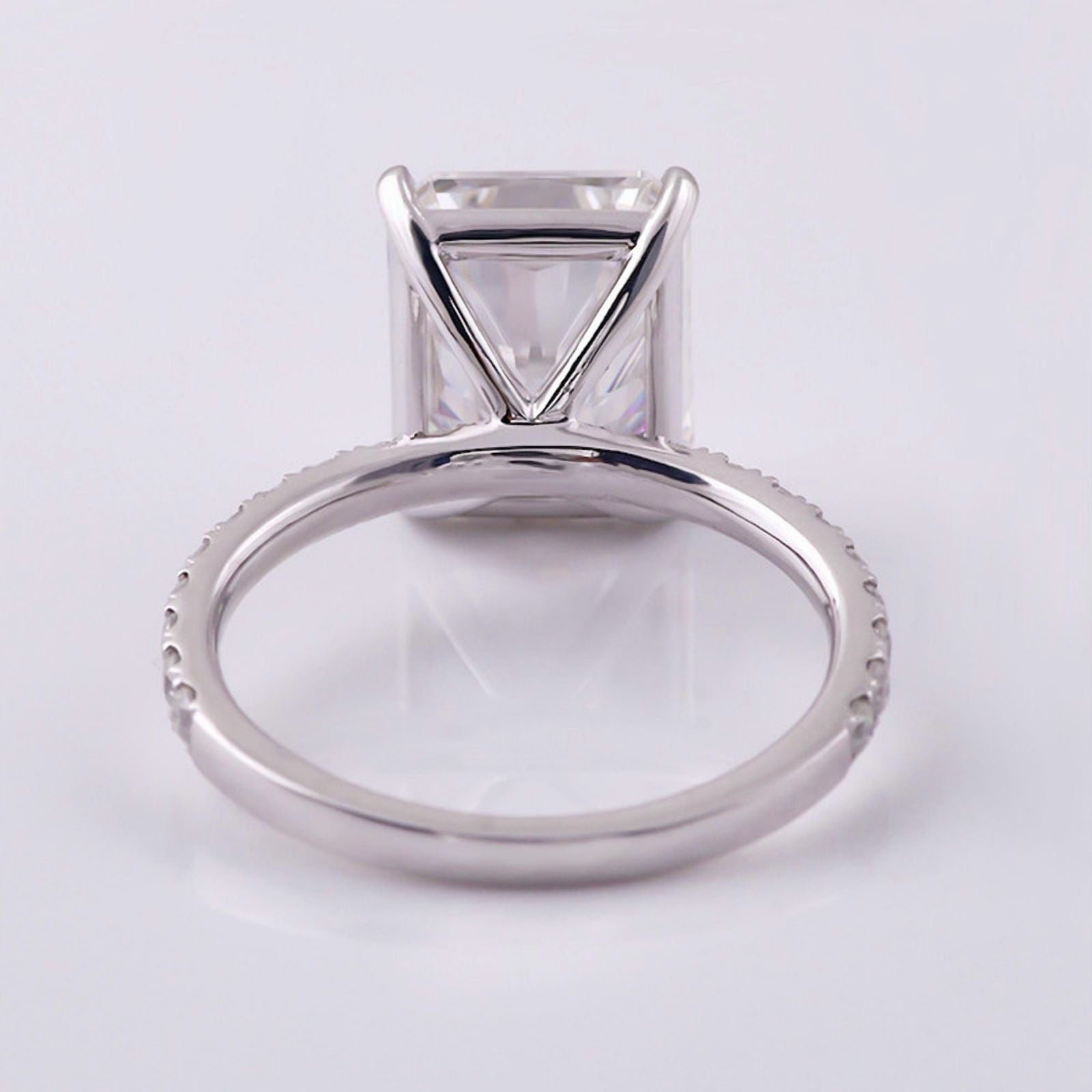 solitaire jewels 5CT Radiant Moissanite Solitaire Engagement Ring For Women, 14K Yellow Gold
