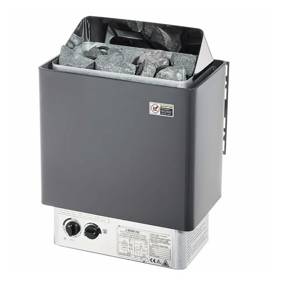 Sauna Heater 4.5KW 220V Electric Stove, Indoor Sauna Heater with Timer & Temp Control for 105-210 Cu Ft, Home Spa Shower Use, FCC Certified