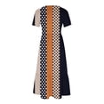 thumbnail image 4 of Ovzne Robes d'Été pour Femmes Robe de Plage Mode Féminine Manches Longues Col Rond T-Shirt Imprimé Blouse Ample Robe de Printemps Manches Courtes Imprimée Liquidation, 4 of 4