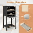 thumbnail image 3 of Costway 12" Outdoor Pizza Oven with Ash Tray & Wood Storage Pizza Stone Pizza Peel, 3 of 11