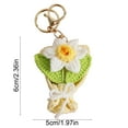 thumbnail image 3 of Vadktai Handmade Crochet Flower Keychain, Cute Keychains for Women Girls, Novelty Aesthetic Keychains Holiday Gifts, 3 of 6