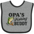 thumbnail image 3 of Inktastic Opa's Fishing Buddy Boys Baby Bib, 3 of 4