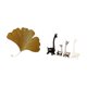 thumbnail image 5 of Escultura de pared de hierro forjado con hojas de ginkgo y figuras de jirafa de cerámica, decoración abstracta moderna para sala de estar, oficina, ho, 5 of 8