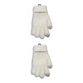 thumbnail image 1 of Qarigey Guantes Pantalla táctil Tejer Manoplas cálidas Unisex Mujer Guantes de invierno Manoplas de punto de colores, Blanco Blanco 2piezas Qarigey CBP051491, 1 of 1