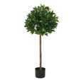 thumbnail image 3 of Indoor Plants 49" Artificial Topiary Bay Tree Ball With Pot, Set of 2,Artificial Flowers, 3 of 9
