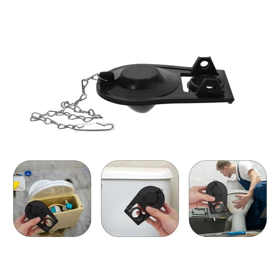 PTOOTP Seal Toilet Tank Flapper Black PVC for Bathroom Installation 1Pack