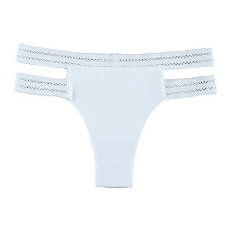 

PEASKJP Bikini Underwear for Women Bikini Panties Women s High Waisted Cotton Underwear Ladies Soft Full Briefs Panties White L