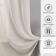 thumbnail image 6 of OVZME Dolly Faux Linen Curtains for Living Room 84 Inch Length 2 Panels, Light Filtering Farmhouse Window Privacy Semi Sheer Curtain with Rod Pocket Farmhouse Decor, 40W X 84L Natural, 6 of 10