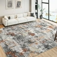 thumbnail image 1 of Twister.CK Washable Abstract Area Rug, 8' x 10' Boho Living Room Bedroom Rug Modern Non-Slip Non-Shedding Low Pile Throw Rug for Dining Room Home, Gray, 1 of 7