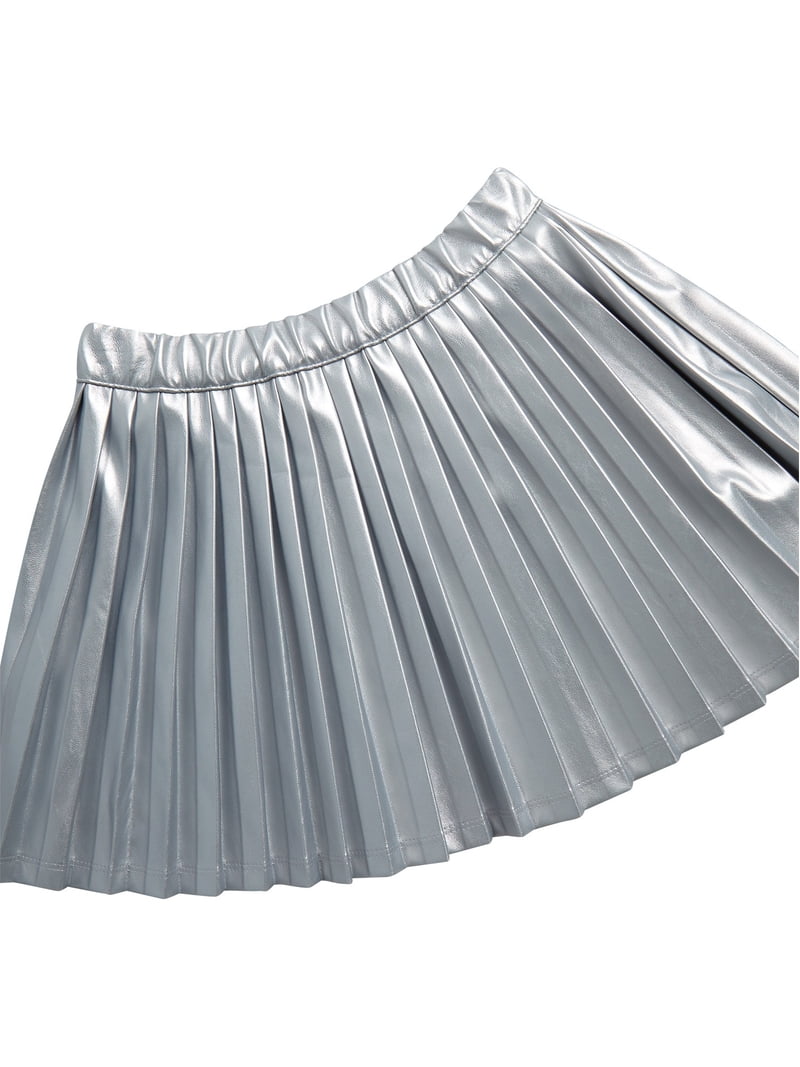 Jessica Simpson Girls Metallic Pleated Skirt, Size 7-14/16