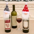 thumbnail image 4 of SPRING PARK Gnome Christmas Wine Bottle Covers, Handmade Tomte Swedish Gnome Wine Bottle Toppers Decorative Santa Scandinavian Plush Christmas Decorations Holiday Dining Table Decor Party Gift, 4 of 7