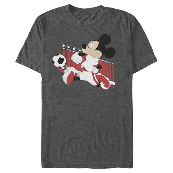 Men's Mickey & Friends Mickey Mouse England Soccer Team  Graphic Tee Charcoal Heather 2X Large