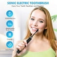thumbnail image 4 of Sonic Electric Toothbrush for Adults 5 Modes Waterproof Rechargeable Electric Toothbrushes with 4 Brush Heads Charging Cable, 4 of 7