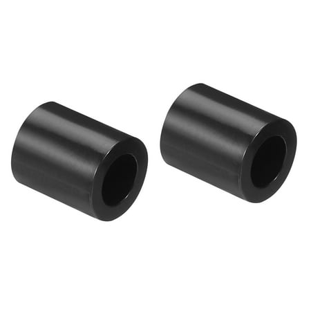 Uxcell Round Spacer Washer 200 Pack Nylon 4.2mm ID x 7mm OD x 8mm L for M4 Screws Block Black