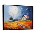 thumbnail image 2 of Designart "Farmhouse Farmstead composition Pointillism I" Farm Floater Framed Wall Art Print, 2 of 7