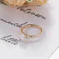thumbnail image 3 of solitaire jewels 2.5CT Tulip Setting Round Moissanite Engagement Ring For Women, 14K Yellow Gold, 3 of 10