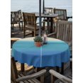 thumbnail image 2 of Outdoor Tablecloths with Umbrella Hole & Zipper, Blue Teal Beige Ombre Round Tablecloths 60 Inch, Modern Abstract Art Abstract Waterproof Table Cloth, Patio/Pool/Picnic Table Covers, 2 of 8