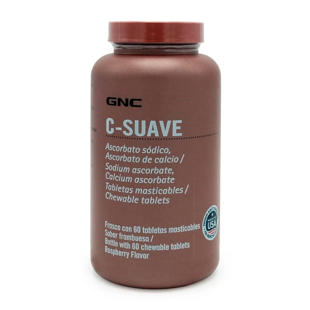Vitamina C GNC C-SUAVE Frambuesa 60 Tabletas Masticables Gnc 100109057
