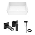 thumbnail image 3 of VIGO Matte Stone Marigold Composite Rectangular Vessel Bathroom Sink in White with Faucet and Pop-Up Drain in Matte Black, 3 of 12