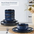 thumbnail image 4 of Onader 12 Piece Stoneware Dinnerware Sets, Plates and Bowls Dish Set for 4, Speckled Kitchen Dining Plates and Bowls, Dishwasher & Microwave Safe - Starry Sky Blue, 4 of 9