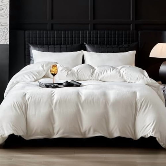 White Flannel Velvet Duvet Cover Queen Size Duvet Cover Bedding Sets, 3pcs Ultra Soft Luxury Textured Modern Crystal Velvet Duvet Covers with Zipper Closure(White, Queen)