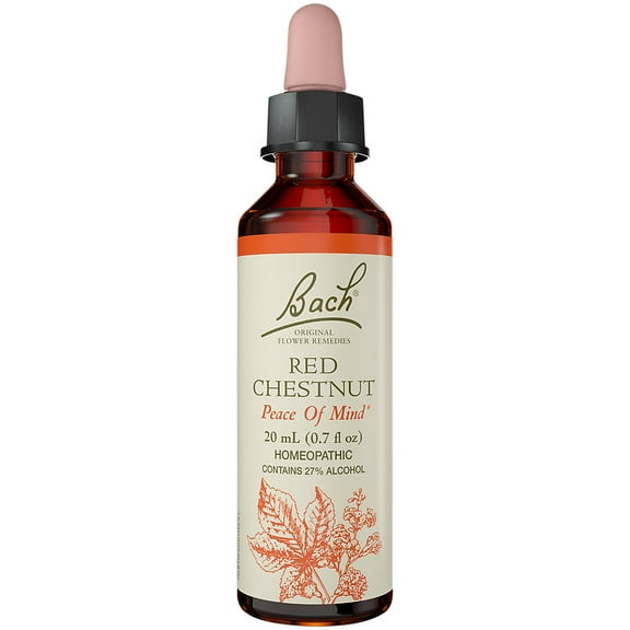 Bach Original Formulas Flower Remedies Drops, Red Chestnut, 0.7 Fl Oz