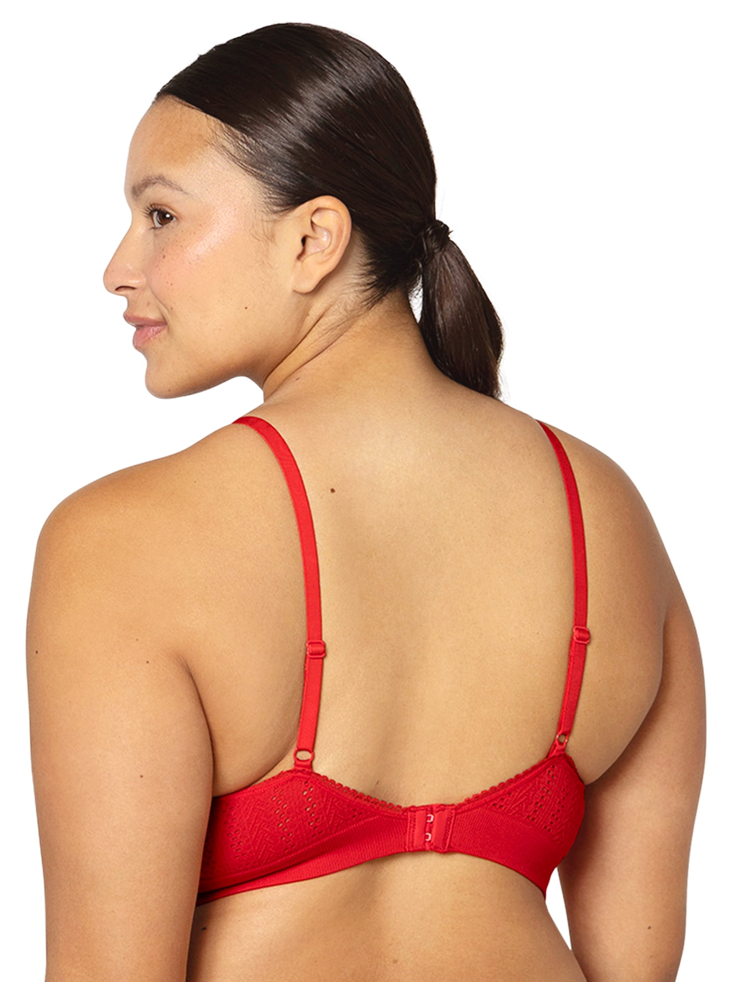 fresh collection by Fruit of the Loom Women's Seamless Pointelle Triangle Bralette