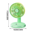 thumbnail image 3 of Iumwxz Portable Rechargeable Desk Fan with Round Base, Quiet 3 Speed USB Powered Mini Table Fan for Home Office Outdoor Travel, Battery Operated Small Personal Cooling Fan, 3 of 6