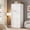 White AB box, variant on Kicctian Wardrobe Closet with 3 Drawers, 70" Bedroom Armoire with 2 Doors & Hanging Rod, Clothes Storage Organizer Cabinet for Bedroom, Living Room, White AB Box