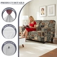 thumbnail image 4 of TSOVTHRID African Tribal Plaid Print Loveseat Recliner Covers for 2 Seat Sofa, Soft Reclining Love Seat Slipcover, 6-Piece Stretch Reclining Sofa Covers, 4 of 7
