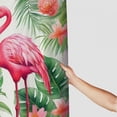 thumbnail image 3 of Orinice  Tropical Pink Flamingo Shower Curtain Art Decor Green Teal Palm Leaves Flower Modern Animal Style Bathroom Curtain Decor Set with Hooks  36x72, 3 of 7