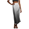 thumbnail image 3 of TaTaai Women's Satin Elastic Waist Maxi Skirt with Drawstring, Solid Color, and Flowy Ankle-Length Silhouette Gift, 3 of 7