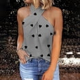 thumbnail image 2 of Women's Casual Crisscross Sleeveless Tank Top Printed Summer Loose Cami Shirts Sexy Beach Blouses Camisole, 2 of 7