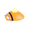 thumbnail image 3 of Single Tennis Trainer, Tennis Training Rebound Ball Tennis Trainer Practice Training Tool with Rope, Orange, 3 of 4