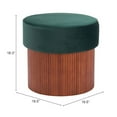 thumbnail image 3 of Boto Storage Ottoman Green Storage, Modern Style, Soft and smooth velvet fabric, Plywood, Indoor Living, 3 of 10