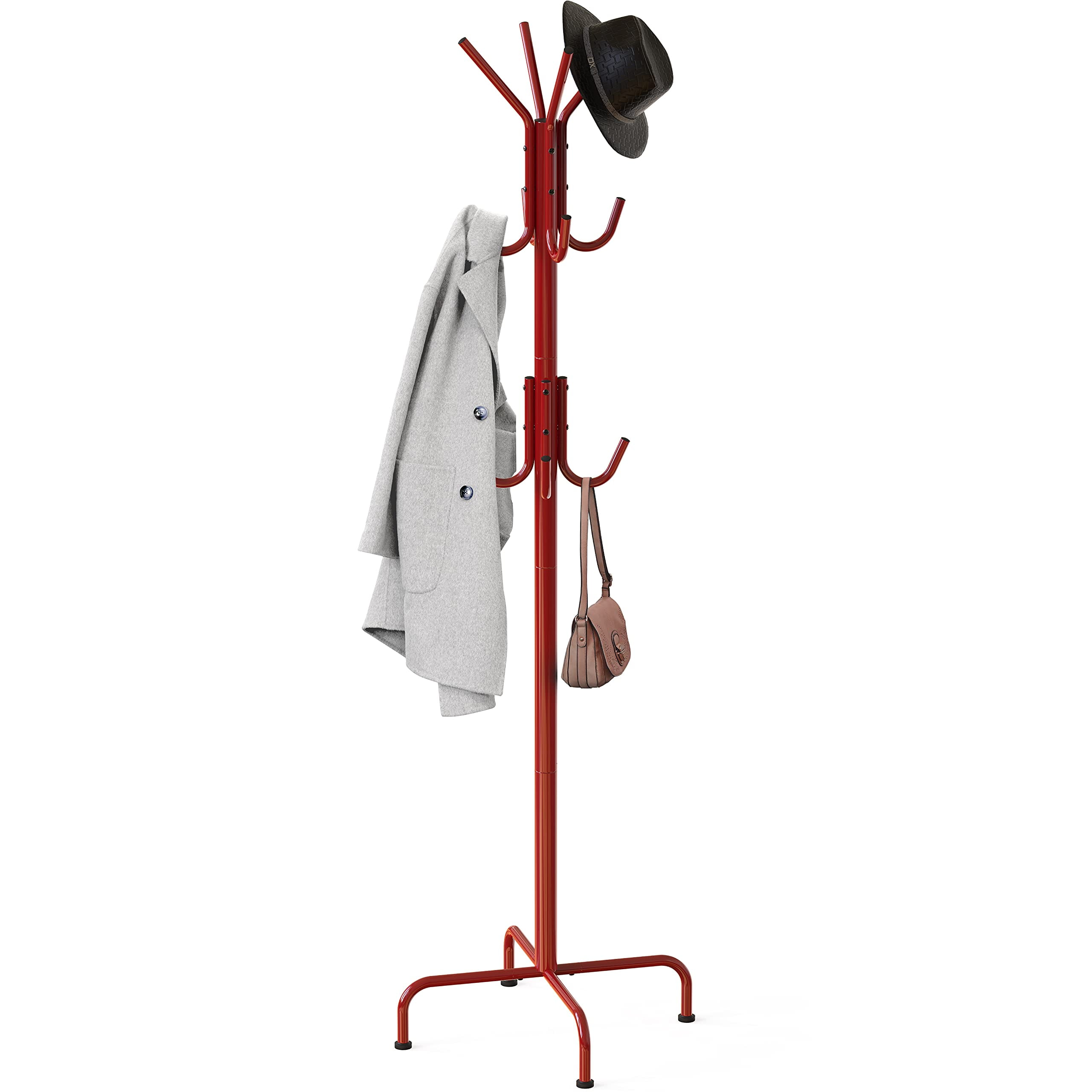 Simple Houseware Standing Coat and Hat Hanger Organizer Rack, 12 Hooks