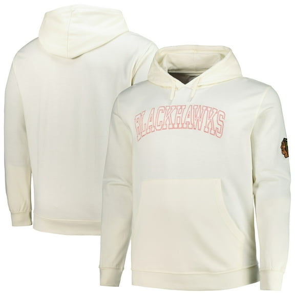 Men's Fanatics Cream Chicago Blackhawks Big &Tall Stitch Hoodie