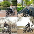 thumbnail image 3 of Lilypelle  Folding Electric Tricycle for Adults, Peak 1000W Motor 48V Foldable Ebike Electric Trike, 20" Fat Tire 3 Wheel Electric Bicycle with Front & Rear Baskets & Pet Carrier, 3 of 11