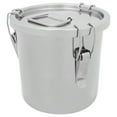 thumbnail image 1 of Cubo de leche de acero inoxidable, cubo con sello de Metal y asa de transporte, cubo multifuncional para grasa y cereales, 1 of 5