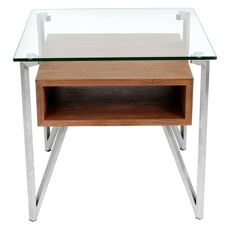 LumiSource - Hover End Table - Walnut