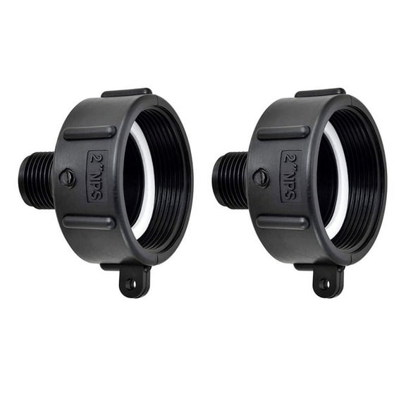 2Pcs IBC Tote Adapter 275 330 Fine Thread 2Inch Water Tank Garden Hose Connector